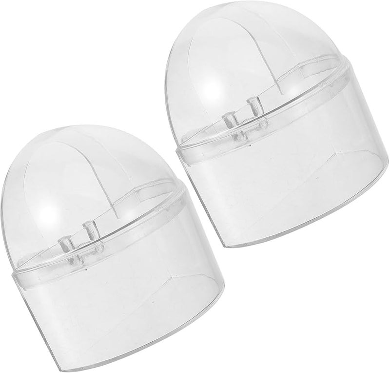 وعاء تغذية قفص الطيور الأكريليك بتصميم مشبك مقاوم للتناثر مجموعة حاويات طعام الببغاء 2 قطعة - Image 1